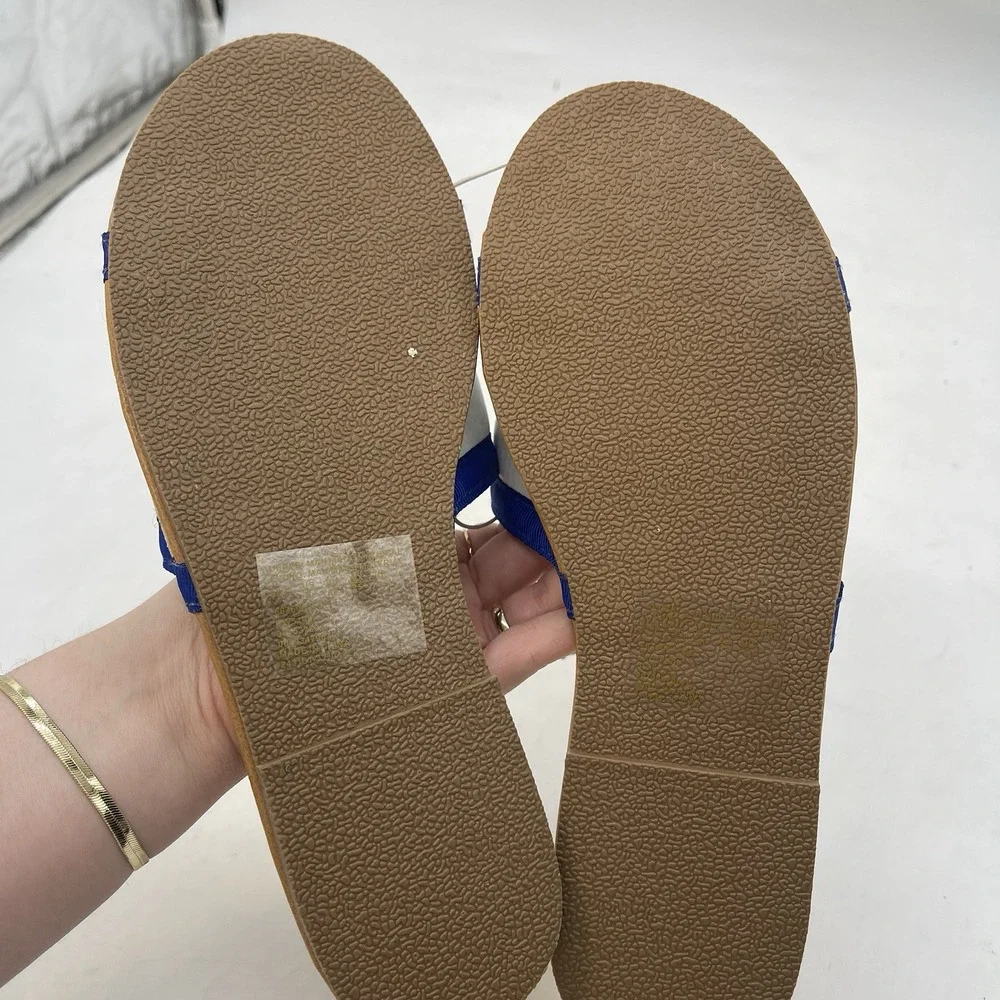 Womens 8 Kansas City Jayhawks Sandals Slip On Thong Sportswear Flip Flops